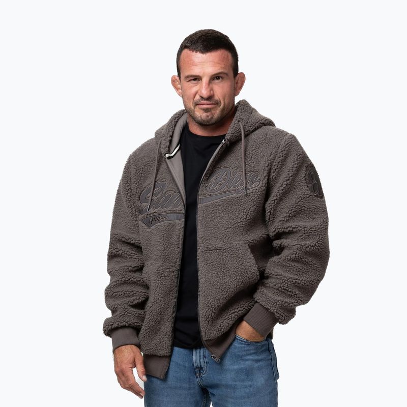 Pánska mikina Pitbull Galaxy Hooded Zip taupe 4