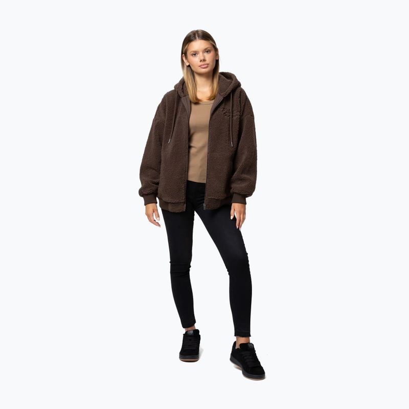 Dámska mikina Pitbull Daisy Hooded Zip dark chocolate 2
