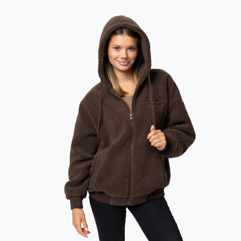 Dámska mikina Pitbull Daisy Hooded Zip dark chocolate 4