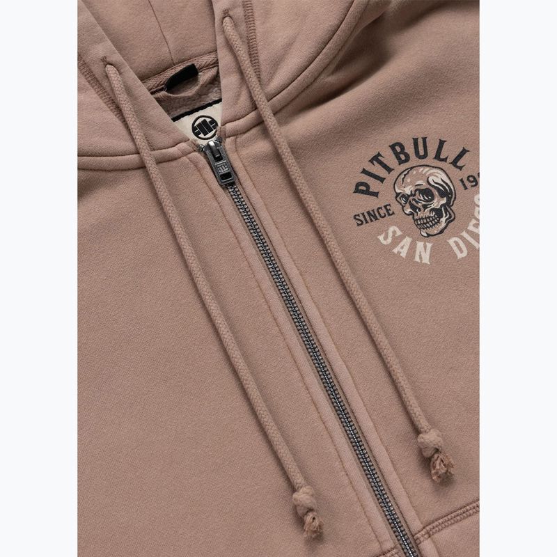 Dámska mikina Pitbull Skull Surf Hooded Zip chocolate mousse 9