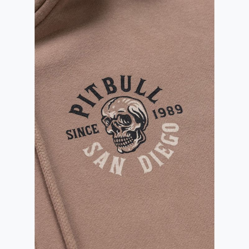 Dámska mikina Pitbull Skull Surf Hooded Zip chocolate mousse 10