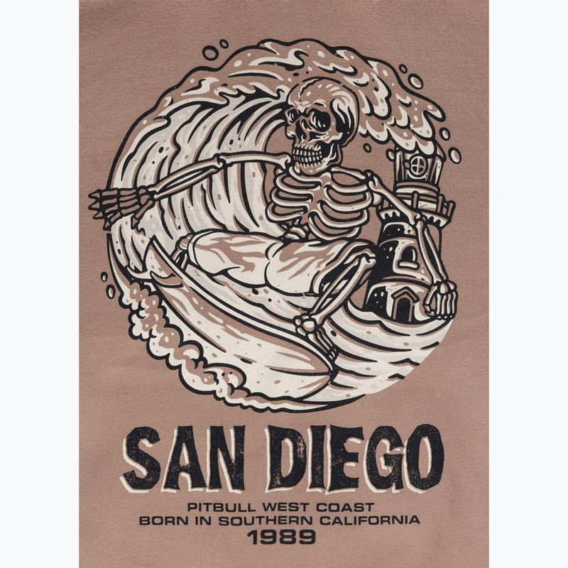 Dámska mikina Pitbull Skull Surf Hooded Zip chocolate mousse 11