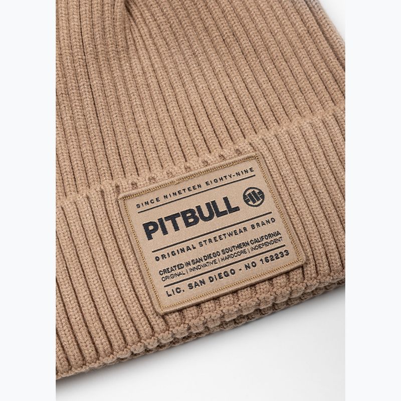 Zimná čiapka Pitbull Beanie Dock sand 2