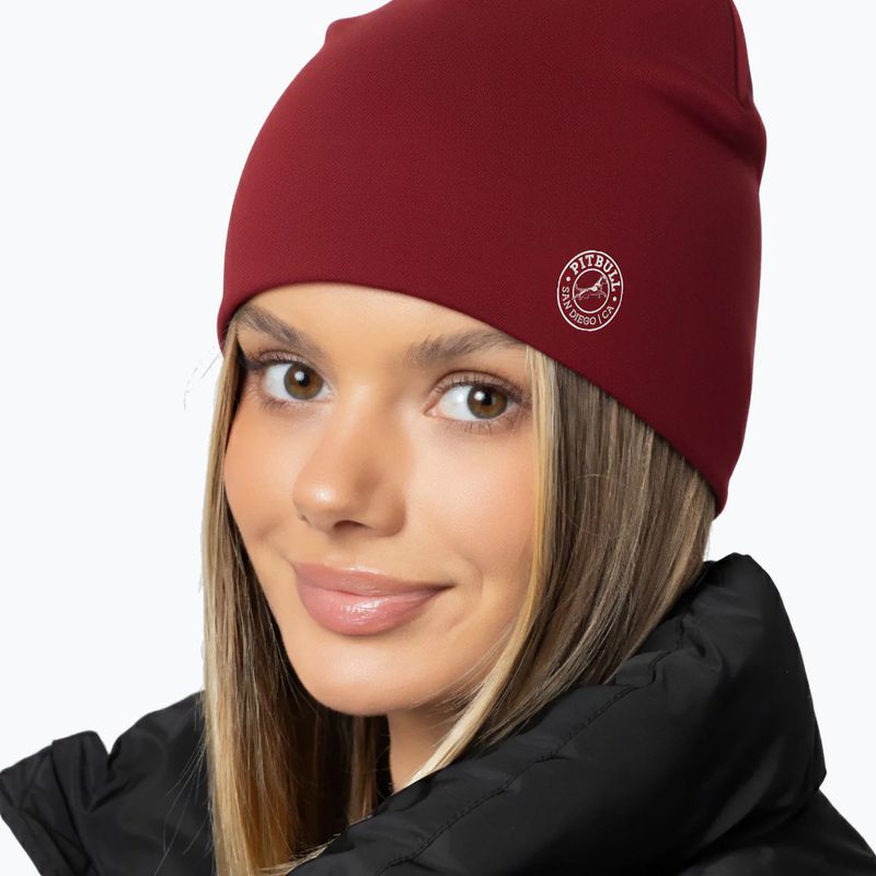 Zimná čiapka Pitbull San Diego Ca Beanie burgundy 4