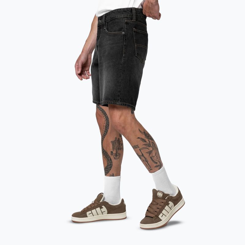 Pánske šortky Pitbull Bayside Jeans Pocket black 4