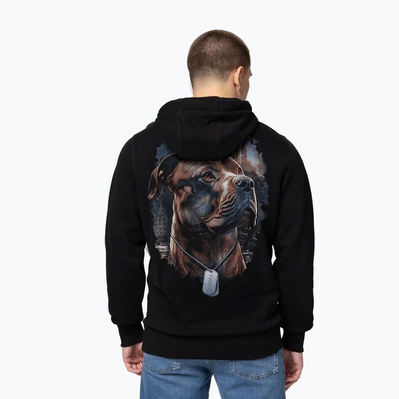 Pánska mikina Pitbull Hero Hooded black 2