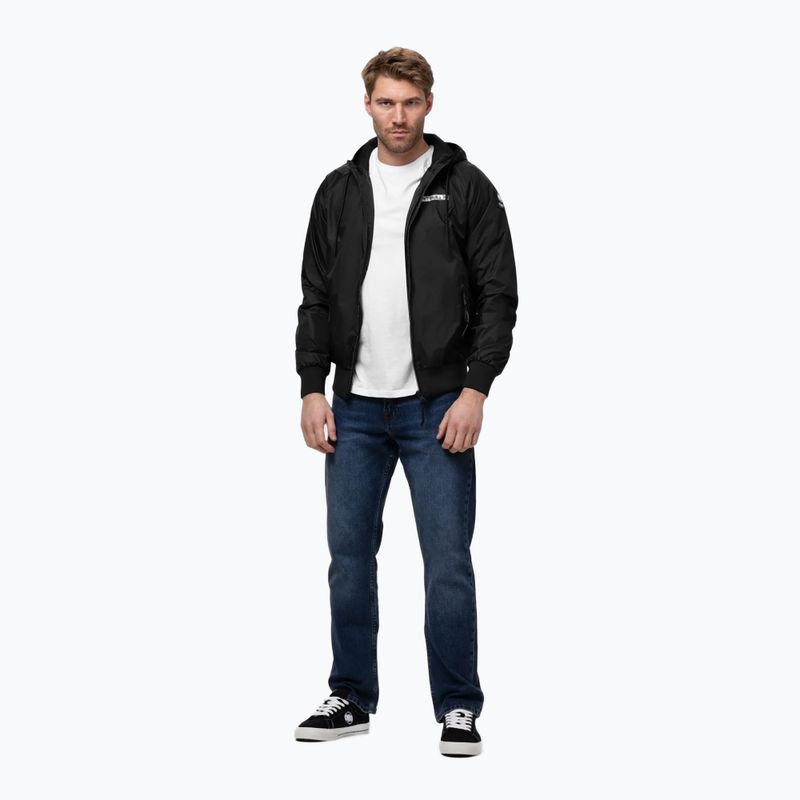 Pánska bunda Pitbull Athletic Logo Nylon Hooded black 2