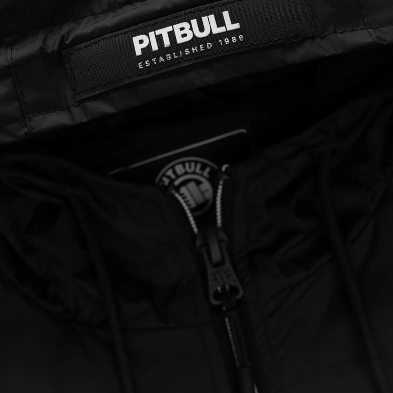 Pánska bunda Pitbull Athletic Logo Nylon Hooded black 9