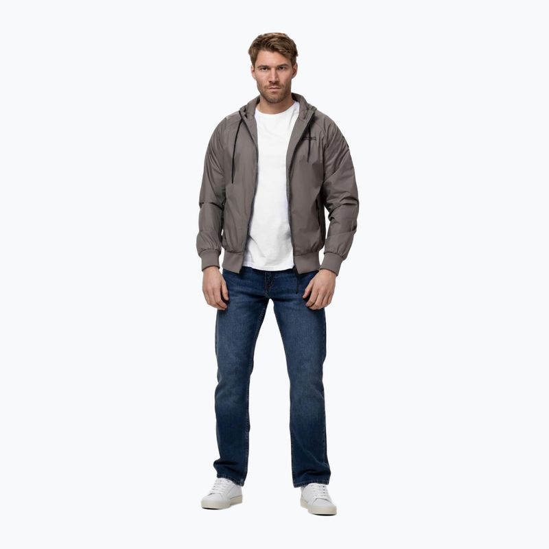 Pánska bunda Pitbull Athletic Logo Nylon Hooded taupe 2