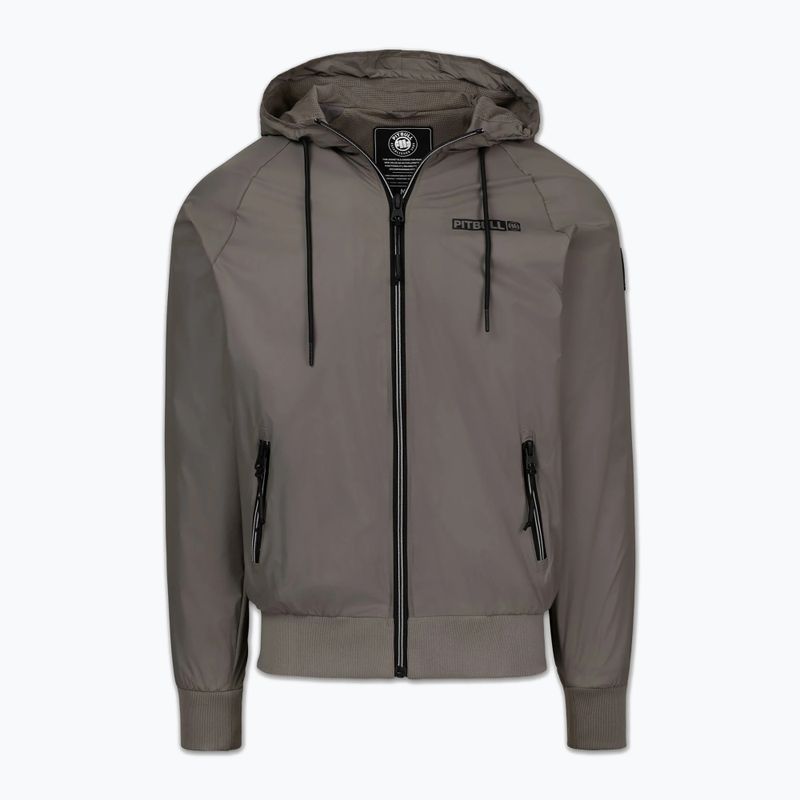 Pánska bunda Pitbull Athletic Logo Nylon Hooded taupe 5