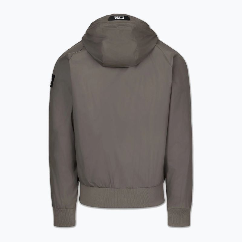 Pánska bunda Pitbull Athletic Logo Nylon Hooded taupe 6
