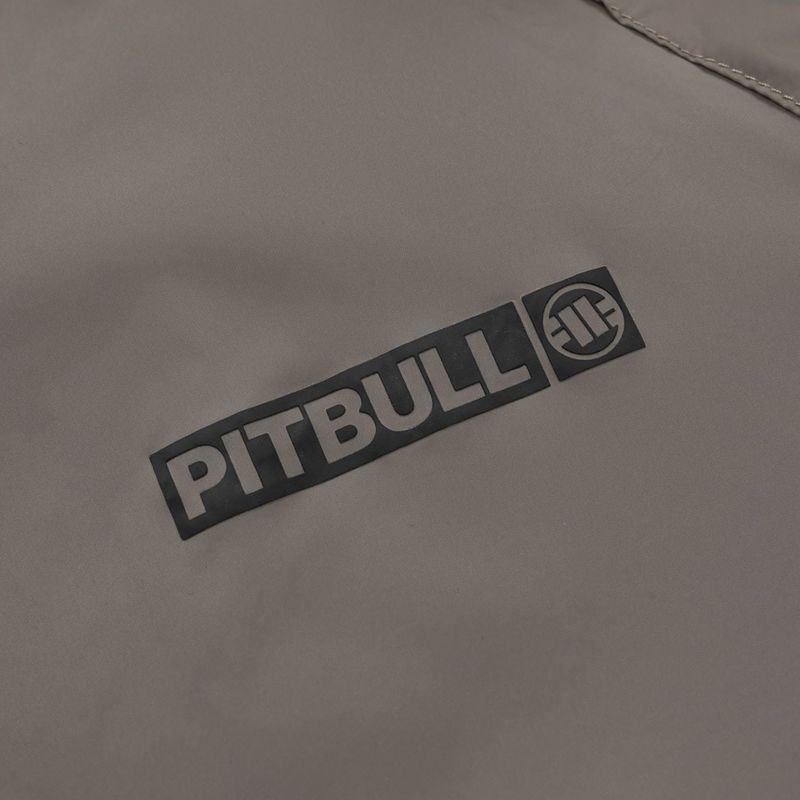 Pánska bunda Pitbull Athletic Logo Nylon Hooded taupe 8