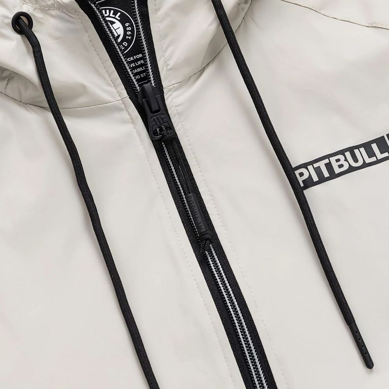 Pánska bunda Pitbull Athletic Logo Nylon Hooded light sand 7