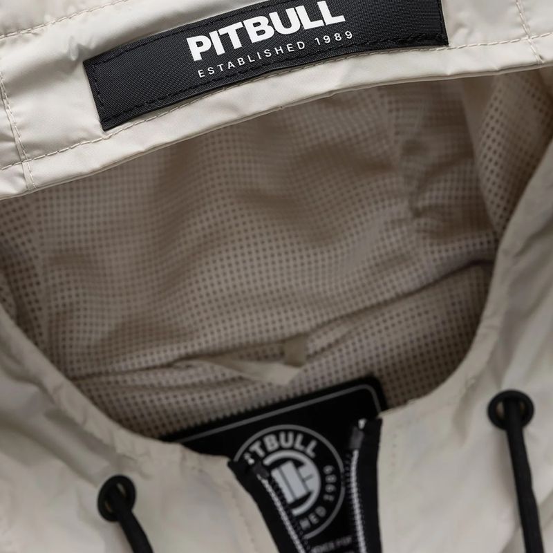 Pánska bunda Pitbull Athletic Logo Nylon Hooded light sand 8