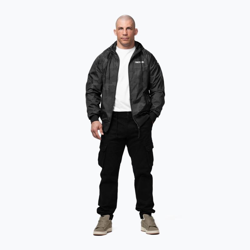 Pánska bunda Pitbull Athletic Logo Nylon Hooded black 2