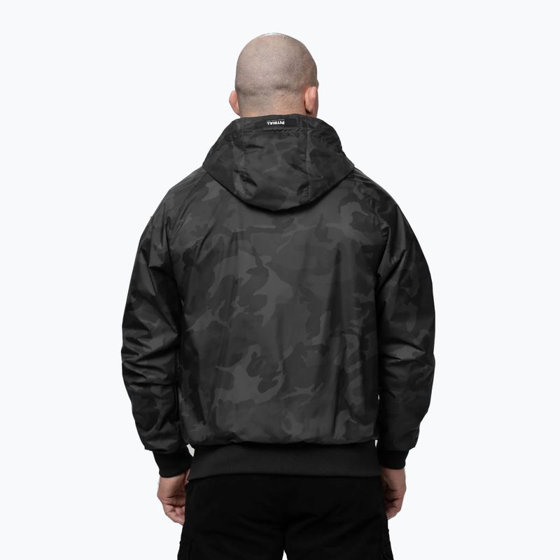 Pánska bunda Pitbull Athletic Logo Nylon Hooded black 3