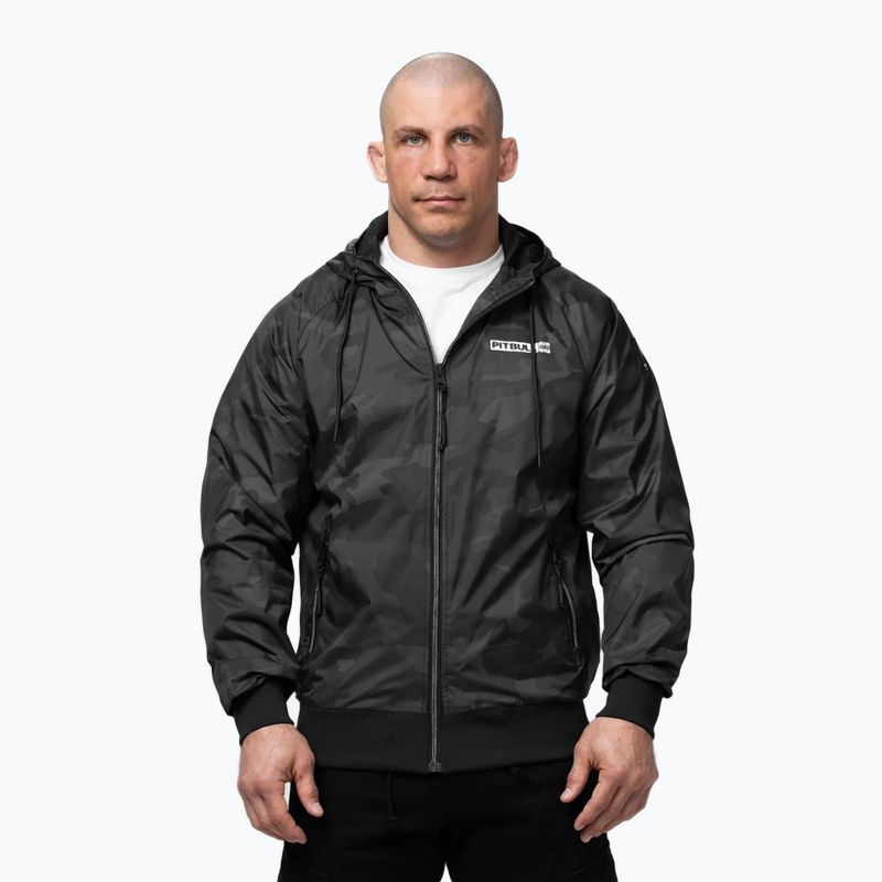 Pánska bunda Pitbull Athletic Logo Nylon Hooded black 4
