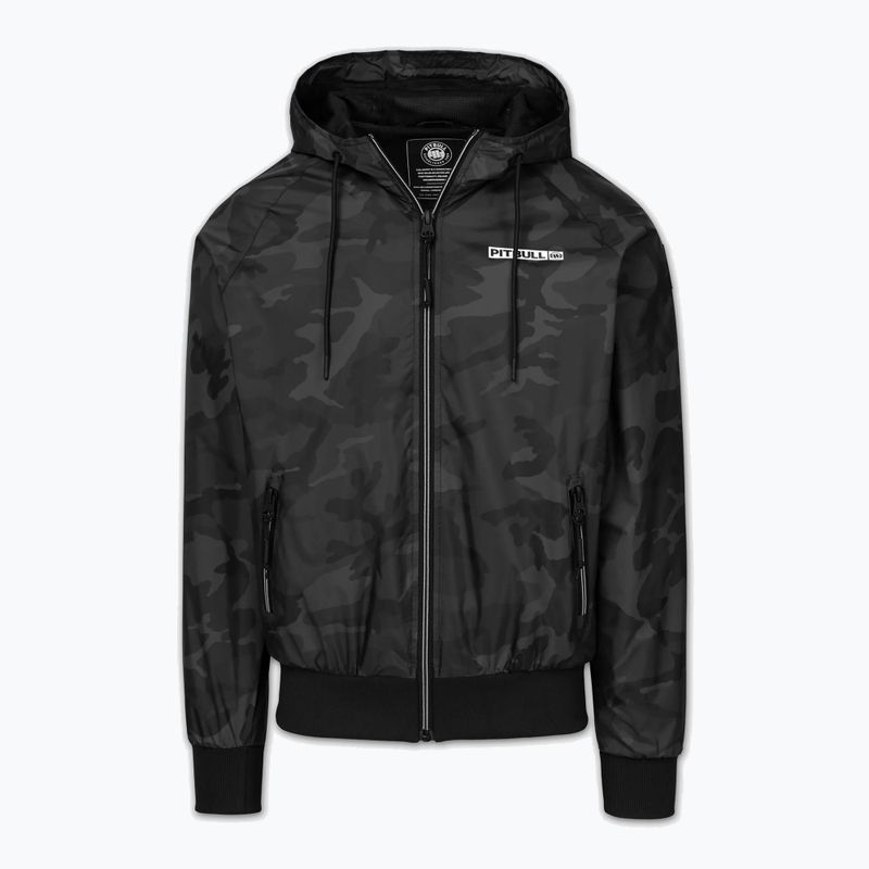Pánska bunda Pitbull Athletic Logo Nylon Hooded black 6