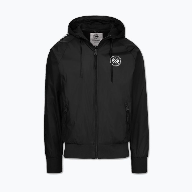 Pánska bunda Pitbull Athletic Tape Nylon Hooded black 3