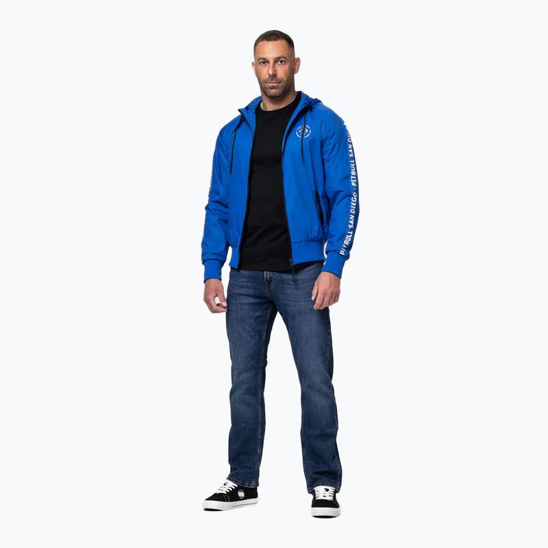 Pánska bunda Pitbull Athletic Tape Nylon Hooded electric blue 2