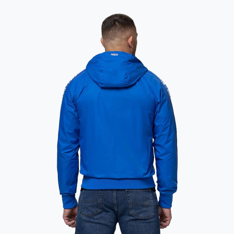 Pánska bunda Pitbull Athletic Tape Nylon Hooded electric blue 3