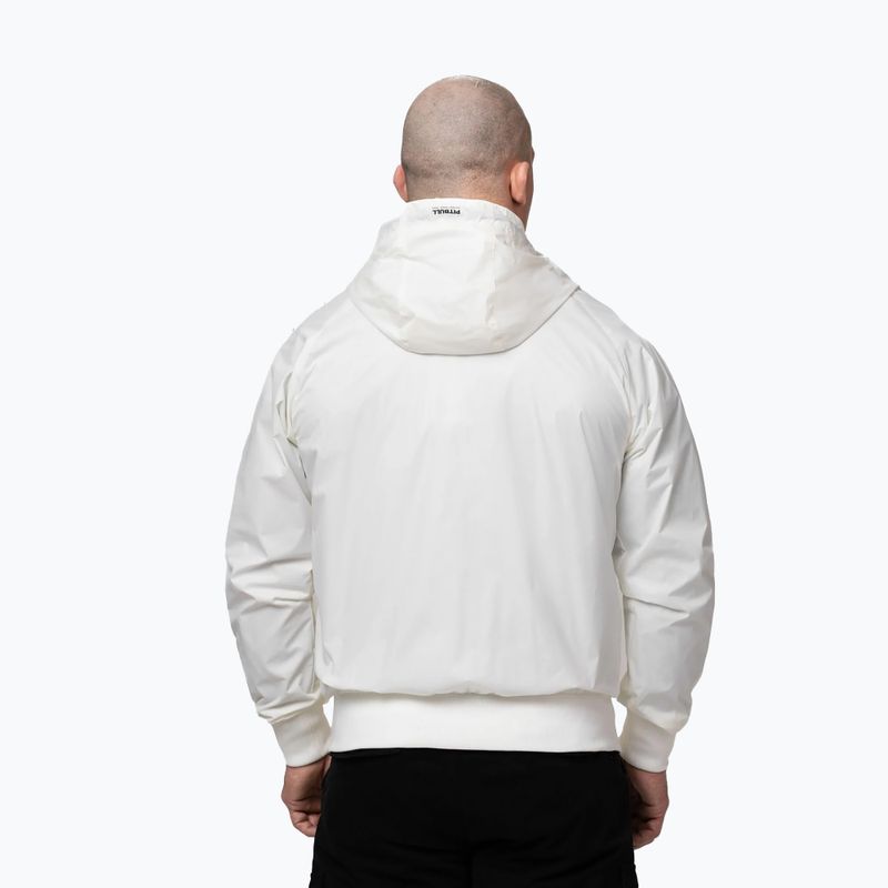 Pánska bunda Pitbull Athletic Tape Nylon Hooded off white 3