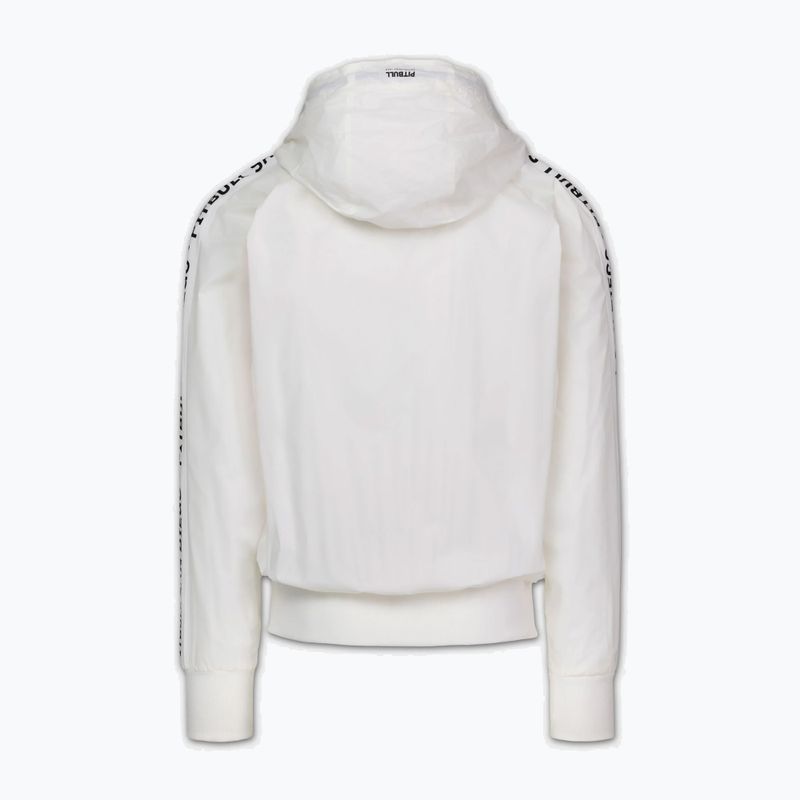 Pánska bunda Pitbull Athletic Tape Nylon Hooded off white 5