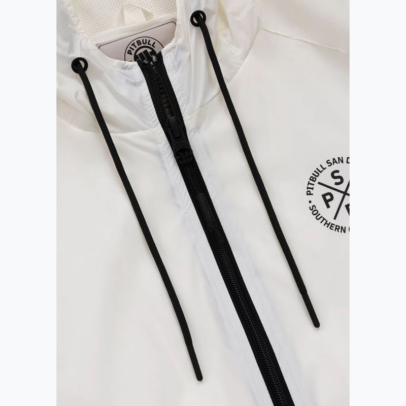 Pánska bunda Pitbull Athletic Tape Nylon Hooded off white 6