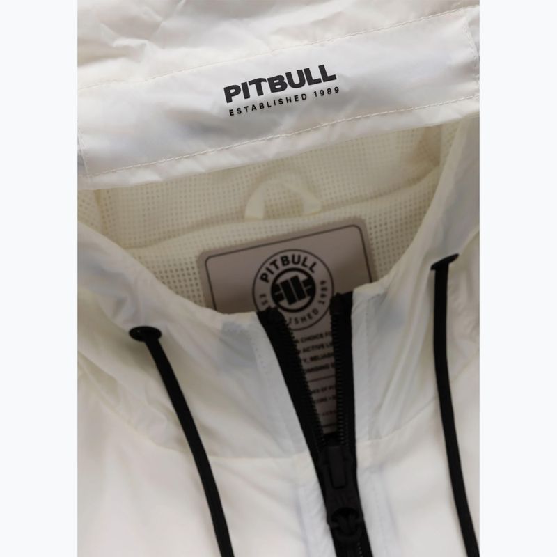 Pánska bunda Pitbull Athletic Tape Nylon Hooded off white 7