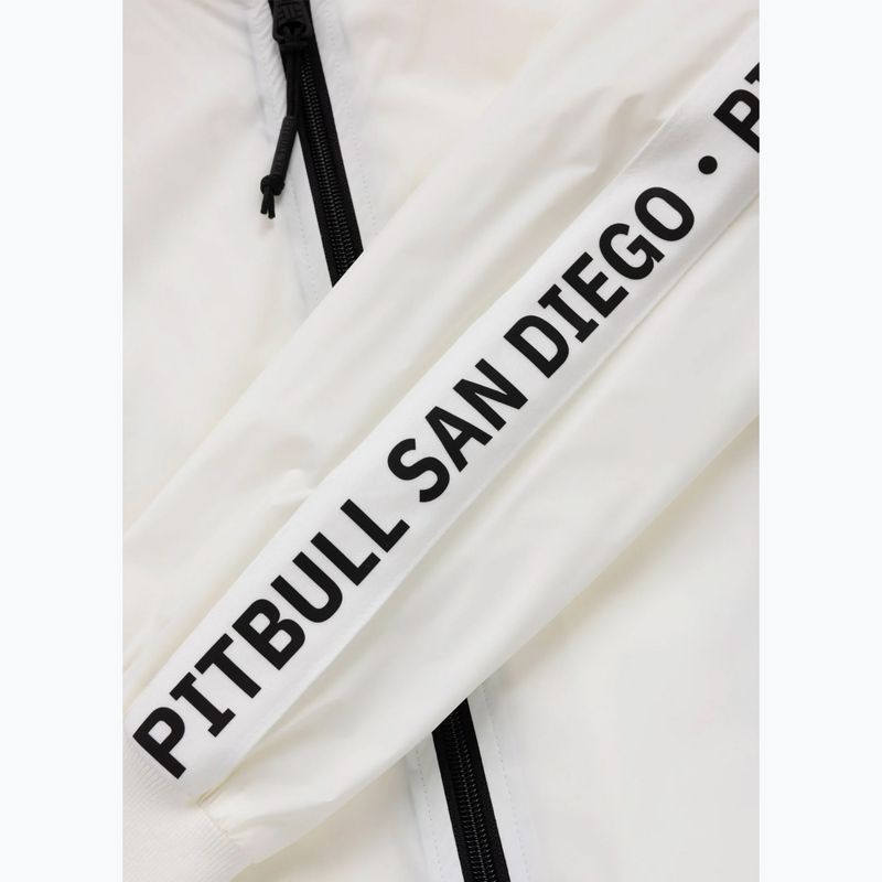 Pánska bunda Pitbull Athletic Tape Nylon Hooded off white 9
