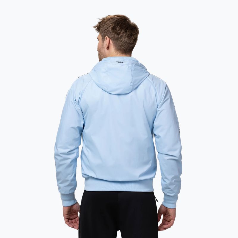 Pánska bunda Pitbull Athletic Tape Nylon Hooded light blue 3