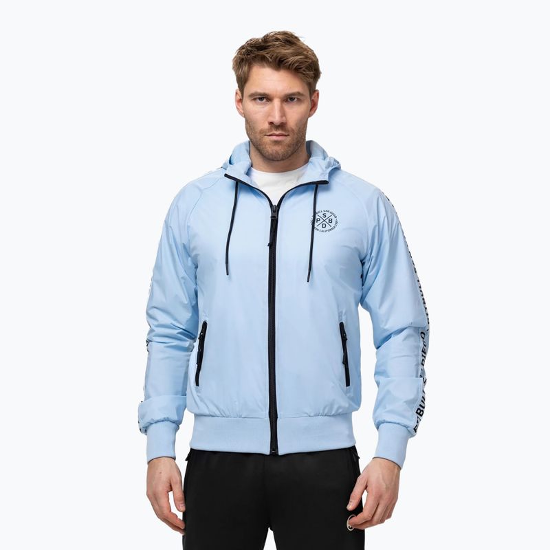 Pánska bunda Pitbull Athletic Tape Nylon Hooded light blue 4