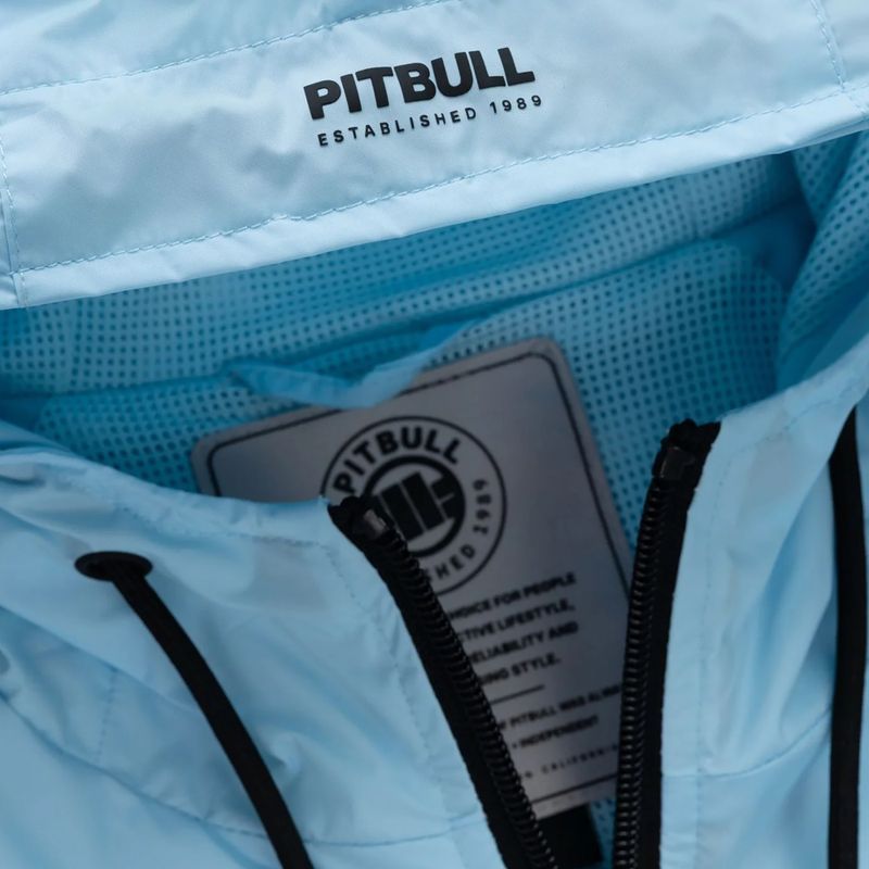 Pánska bunda Pitbull Athletic Tape Nylon Hooded light blue 9