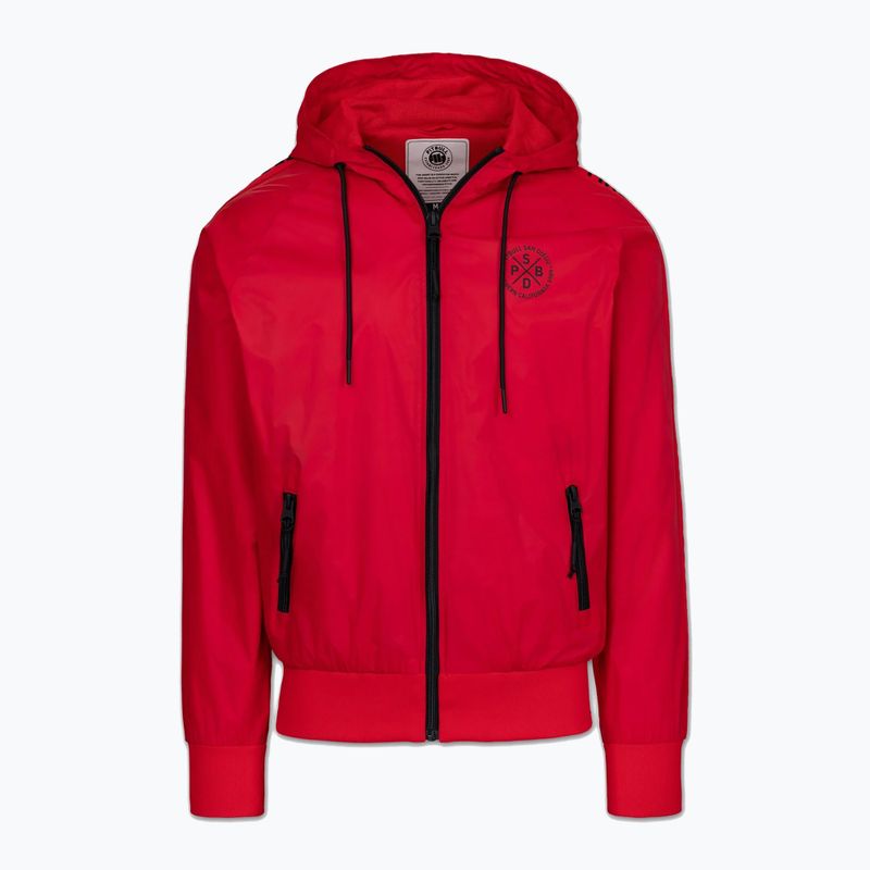 Pánska bunda Pitbull Athletic Tape Nylon Hooded red 6
