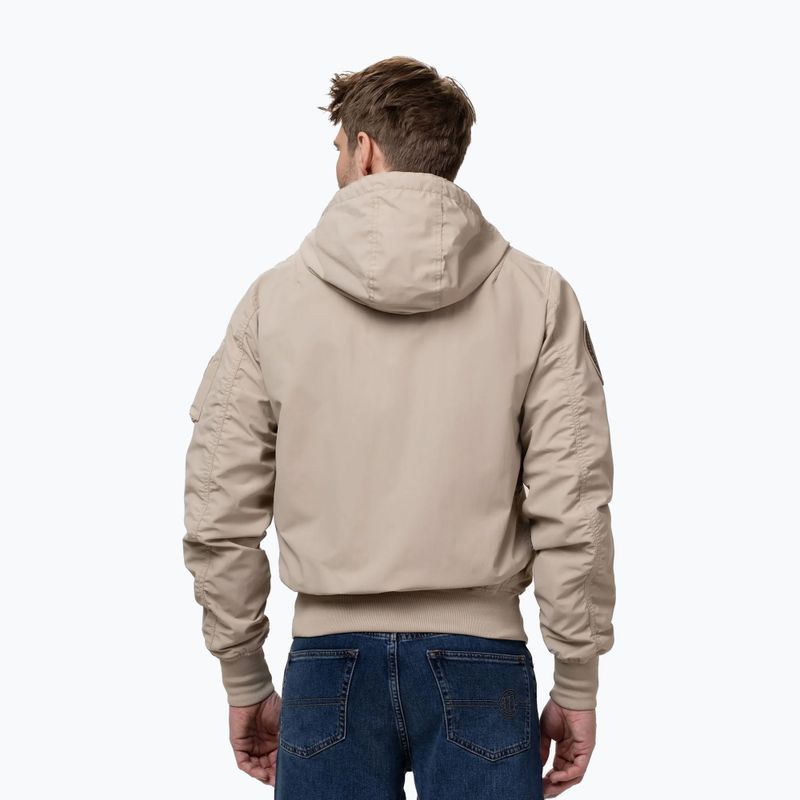 Pánska bunda Pitbull Hooper Hooded sand 3