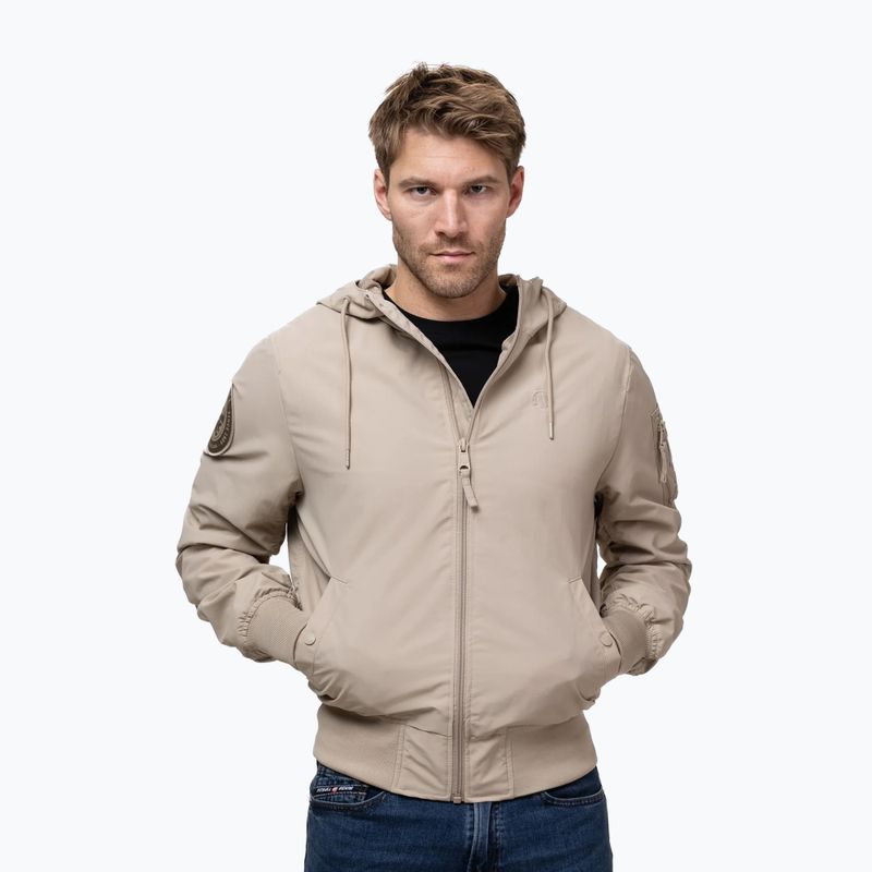 Pánska bunda Pitbull Hooper Hooded sand 4