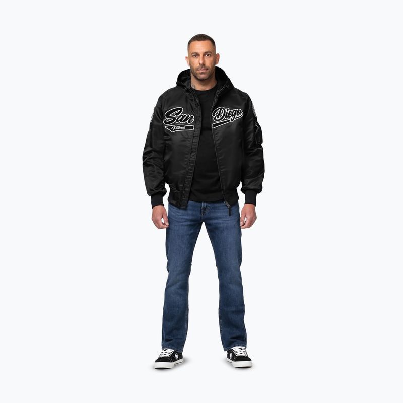 Pánska bunda Pitbull Aero Flight Hooded black 2