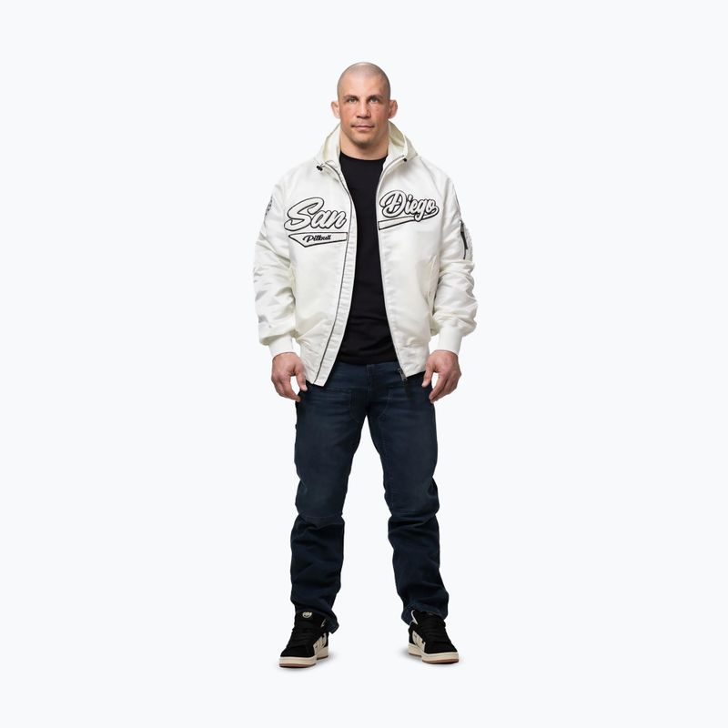 Pánska bunda Pitbull Aero Flight Hooded off white 2