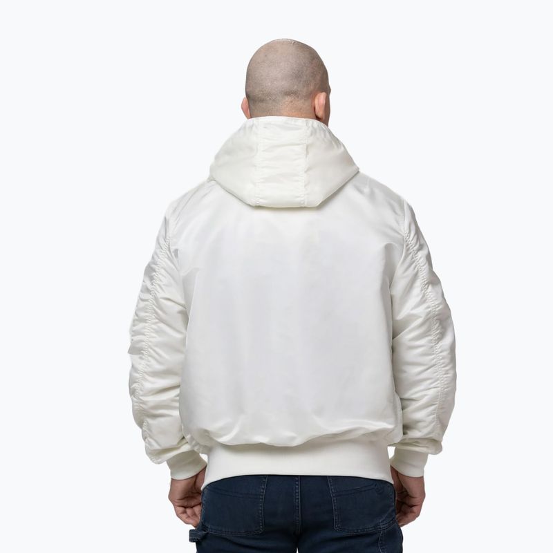 Pánska bunda Pitbull Aero Flight Hooded off white 3