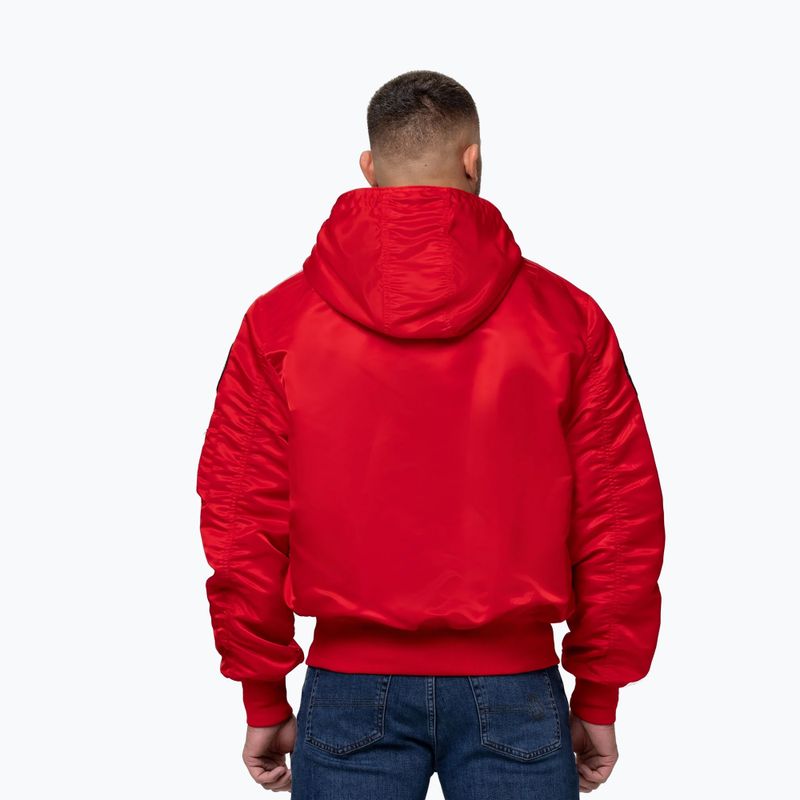 Pánska bunda Pitbull Aero Flight Hooded fluo/red 3