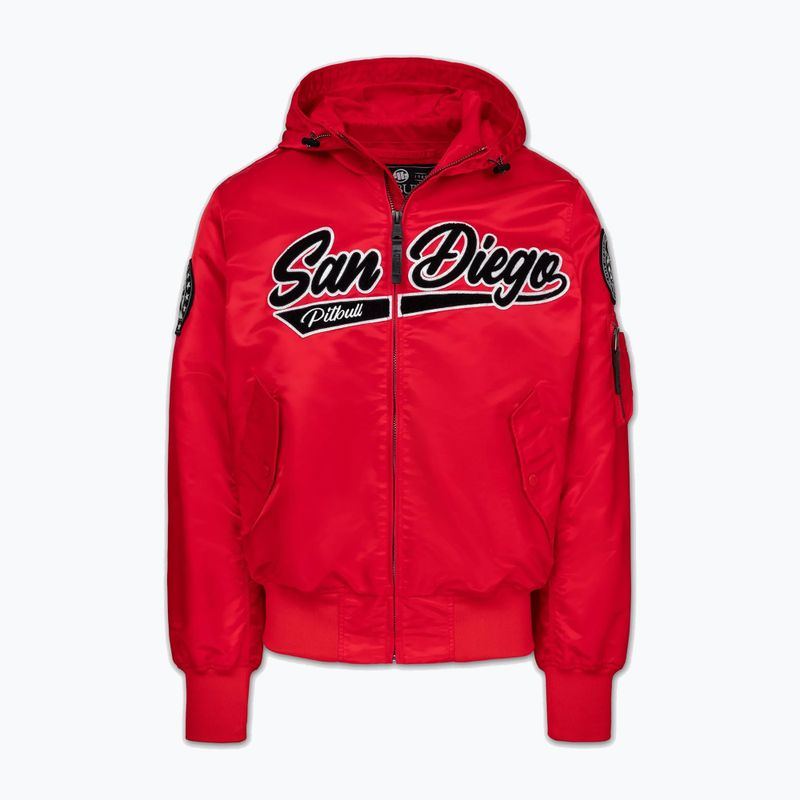 Pánska bunda Pitbull Aero Flight Hooded fluo/red 5