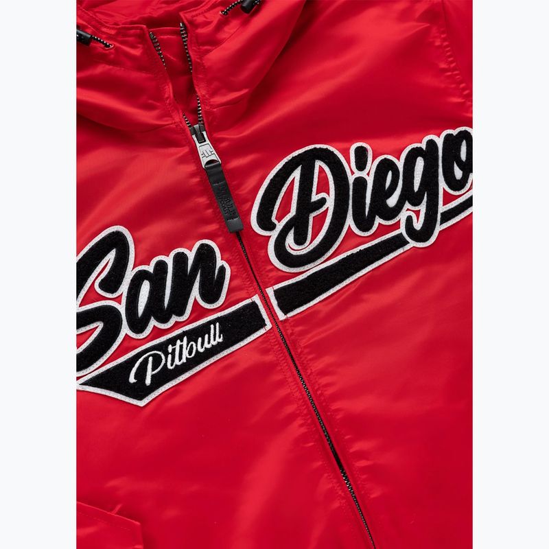 Pánska bunda Pitbull Aero Flight Hooded fluo/red 7