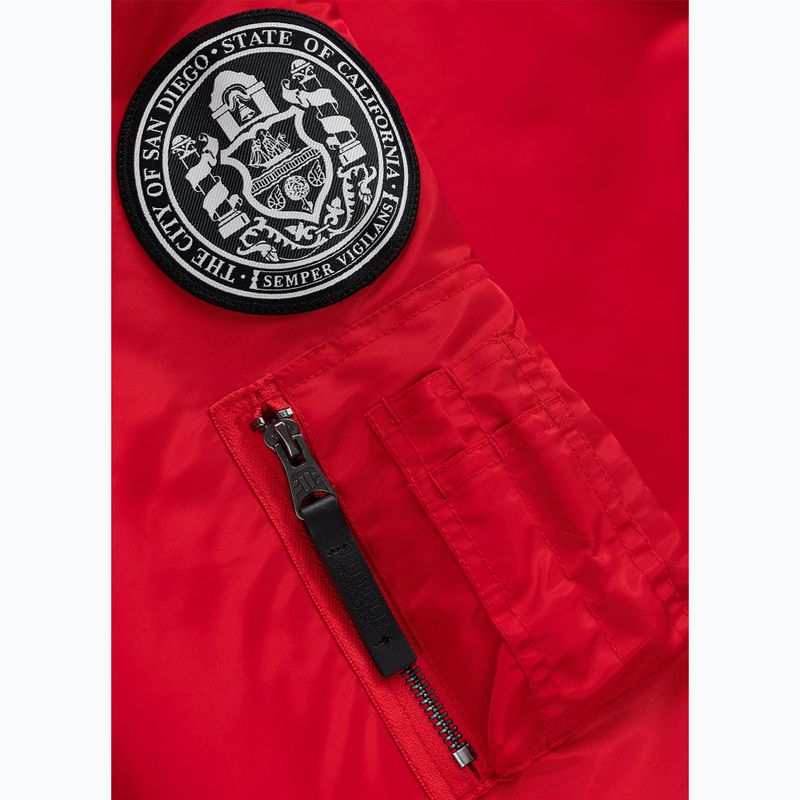 Pánska bunda Pitbull Aero Flight Hooded fluo/red 11