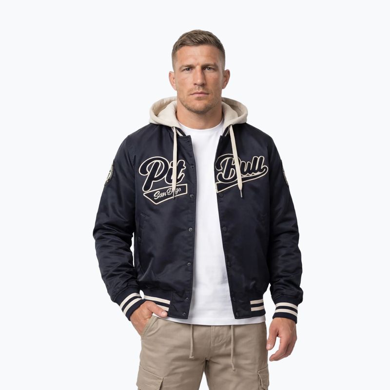 Pánska bunda Pitbull Mason San Diego Baseball Hooded dark navy/beige