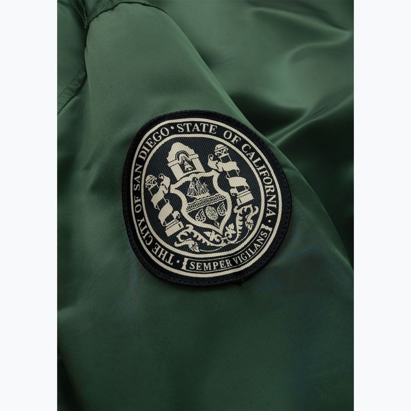 Pánska bunda Pitbull Mason San Diego Baseball Hooded bottle green/beige 7