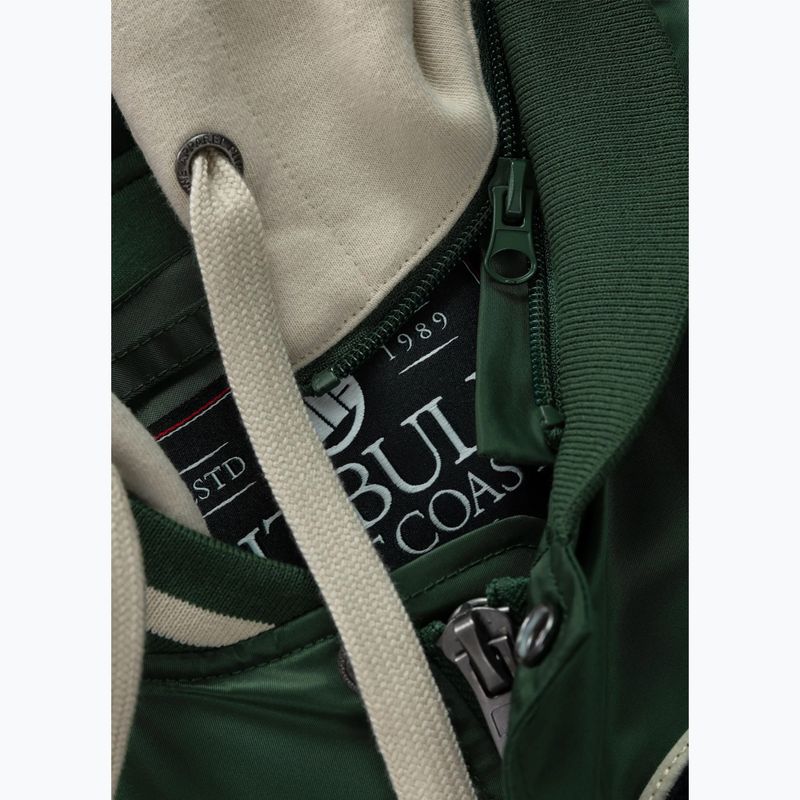Pánska bunda Pitbull Mason San Diego Baseball Hooded bottle green/beige 8