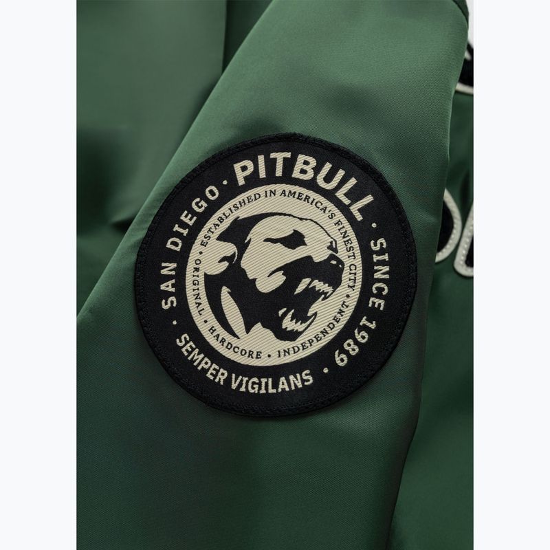 Pánska bunda Pitbull Mason San Diego Baseball Hooded bottle green/beige 9