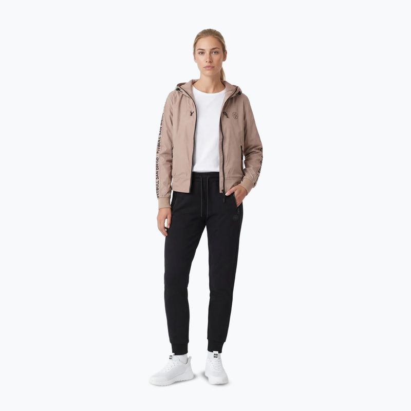 Dámska bunda Pitbull Aaricia Stripes Nylon Hooded dark sand 2