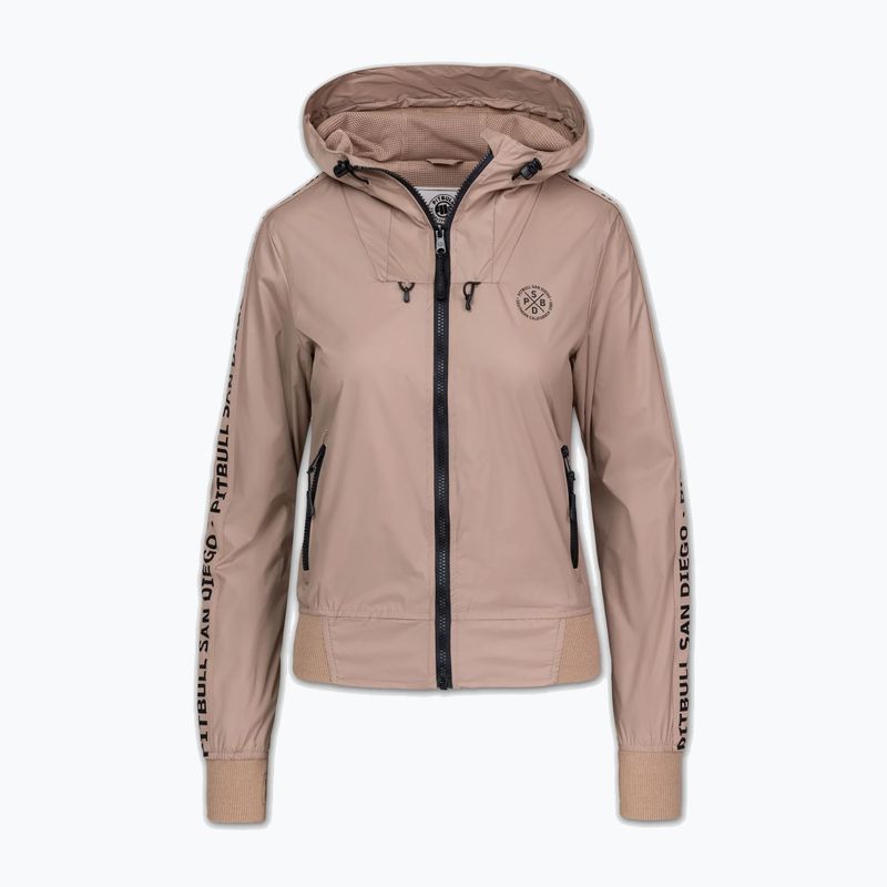Dámska bunda Pitbull Aaricia Stripes Nylon Hooded dark sand 3
