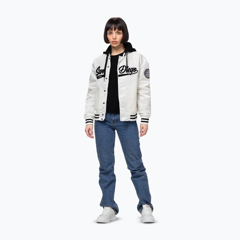 Dámska bunda Pitbull Angela San Diego Hooded Varsity off white 2